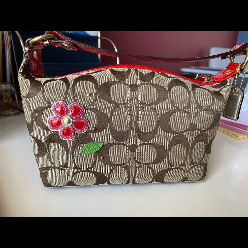 Small Cloth Signature Coach Bag